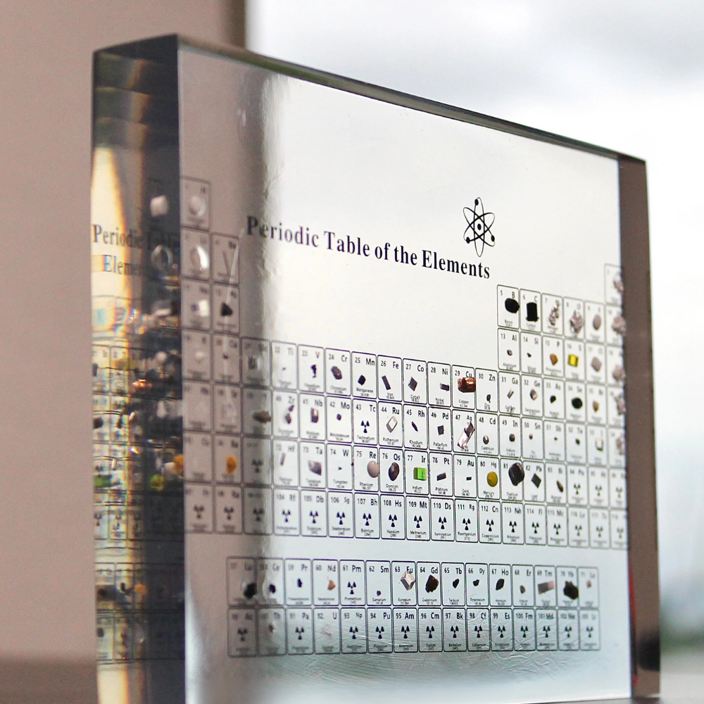 PeriodicElements™ – Beleuchtetes Periodensystem mit echten Elementen