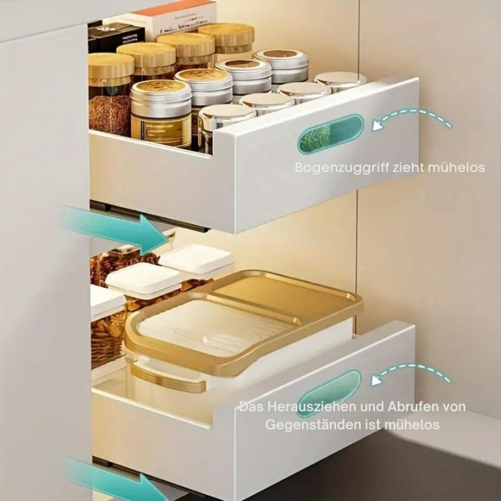 LuxeDraw™ – Verstellbarer Küchenorganizer mit integrierter Schublade