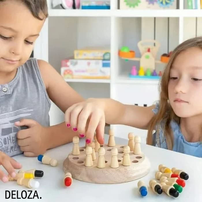 MatchFun™ – Gedächtnis-Streichholzschach aus Holz