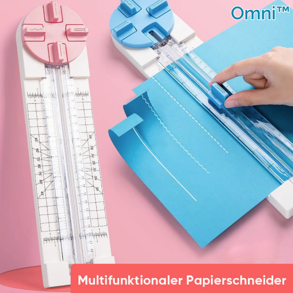 4-in-1 Papierschneider ABS-Kunststoff | Schneidet Linien, Kurven, Falze & gestrichelte Schnitte | Kindersichere Klinge, faltbar 3
