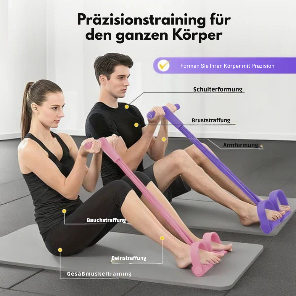 Ganzkörpertrainer mit Widerstandsbändern | Training für Arme, Beine, Bauch und Rücken | TPE mit Latex-Bändern, kompakt & leicht 11