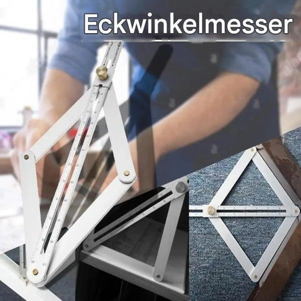Winkelmesser für Ecken aus Edelstahl | Skala 10-170° für Innen- und Außenwinkel | Präzise Gehrungsschnitte ohne Nachmessen 4