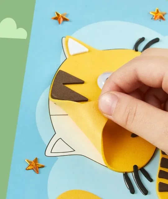 3D Tier-Sticker Set aus EVA-Schaum | 12 Stück, wiederverwendbar & ungiftig | Fördert Kreativität und Fantasie beim Spielen 2