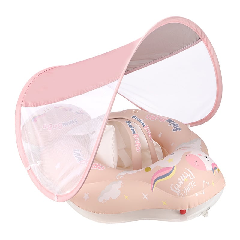 AquaFloaty™  – Baby-Schwimmring mit Sonnendach, tragbar und leicht aufzublasen