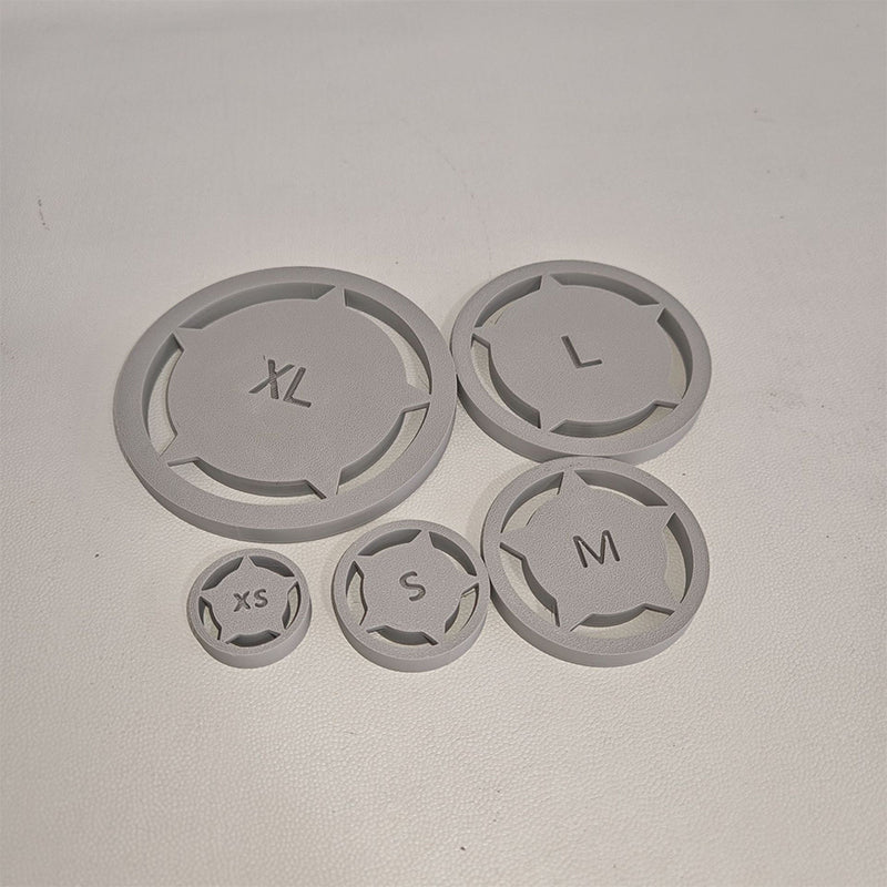 Zentrierwerkzeug für Keramik aus PLA | 5-teiliges Set mit 5 Fußringgrößen | Präzise Zentrierung für Ton in 3 Schritten 3