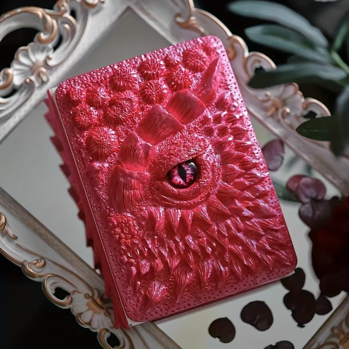 DragonBook™ – Handgefertigtes, geprägtes Harz-Tagebuch mit graviertem Einband