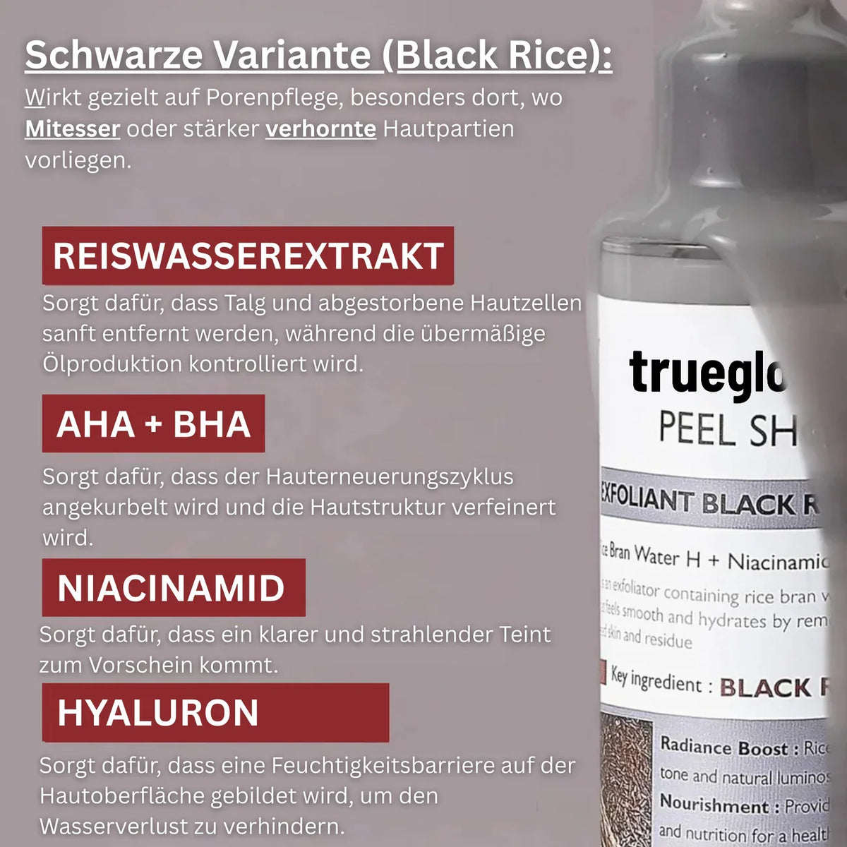 Reis Peeling Serum für Damen | Mit Reisextrakt, nachfüllbar | Für strahlende, ebenmäßige Haut mit sanftem Peeling-Effekt 6