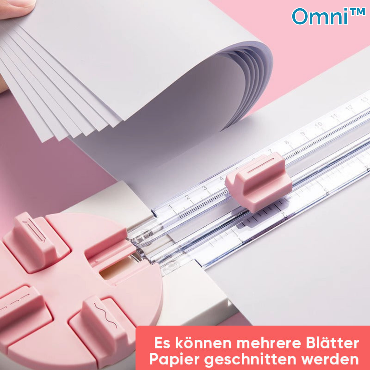 4-in-1 Papierschneider ABS-Kunststoff | Schneidet Linien, Kurven, Falze & gestrichelte Schnitte | Kindersichere Klinge, faltbar 4