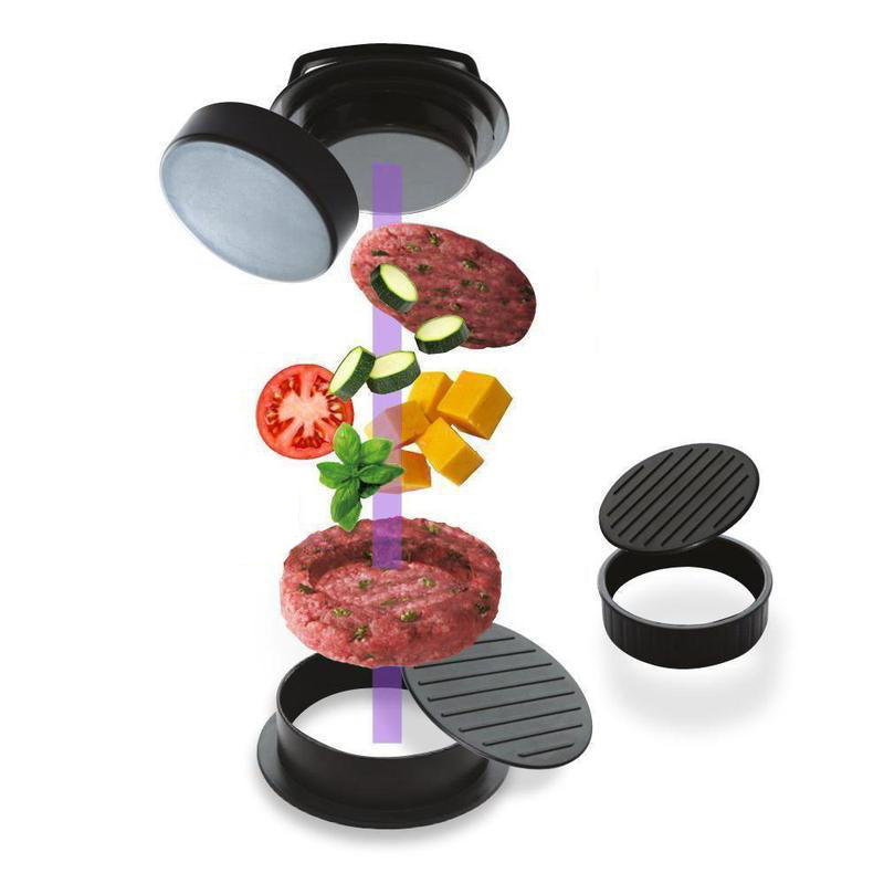 Burgerpresse Antihaftbeschichtet | Brötchengroße Patties, abnehmbarer Boden | BPA-freier Kunststoff, gleichmäßige Dicke und Form 7