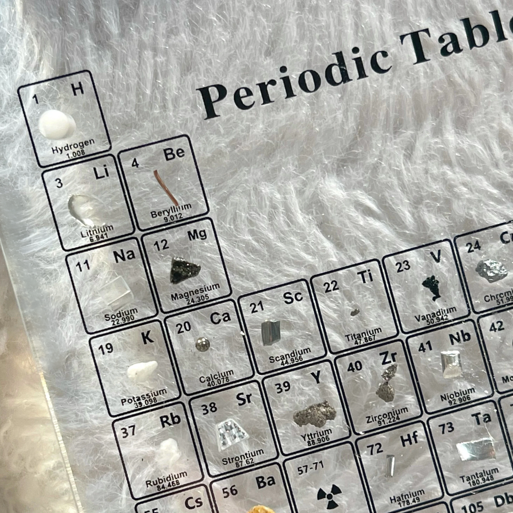 PeriodicElements™ – Beleuchtetes Periodensystem mit echten Elementen