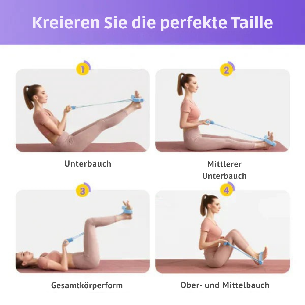 Ganzkörpertrainer mit Widerstandsbändern | Training für Arme, Beine, Bauch und Rücken | TPE mit Latex-Bändern, kompakt & leicht 13