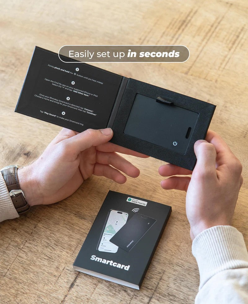 Smart Wallet Tracker-Karte Ultradünn 1,6 mm | Kabelloses Laden, 100 m Reichweite | 5 Monate Akku, Google Find Hub 8