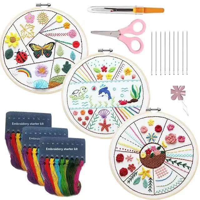 EmbryKit™ - Kreuzstich-Stickerei-Set für Anfänger