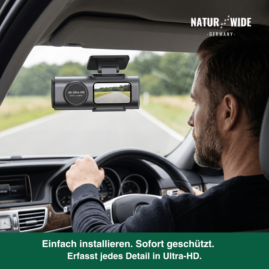 4K Dashcam mit Nachtsicht & Doppelkamera | WLAN, GPS, G-Sensor & 24H Parküberwachung | Front 4K, Heck 1080p, Loop-Recording 19