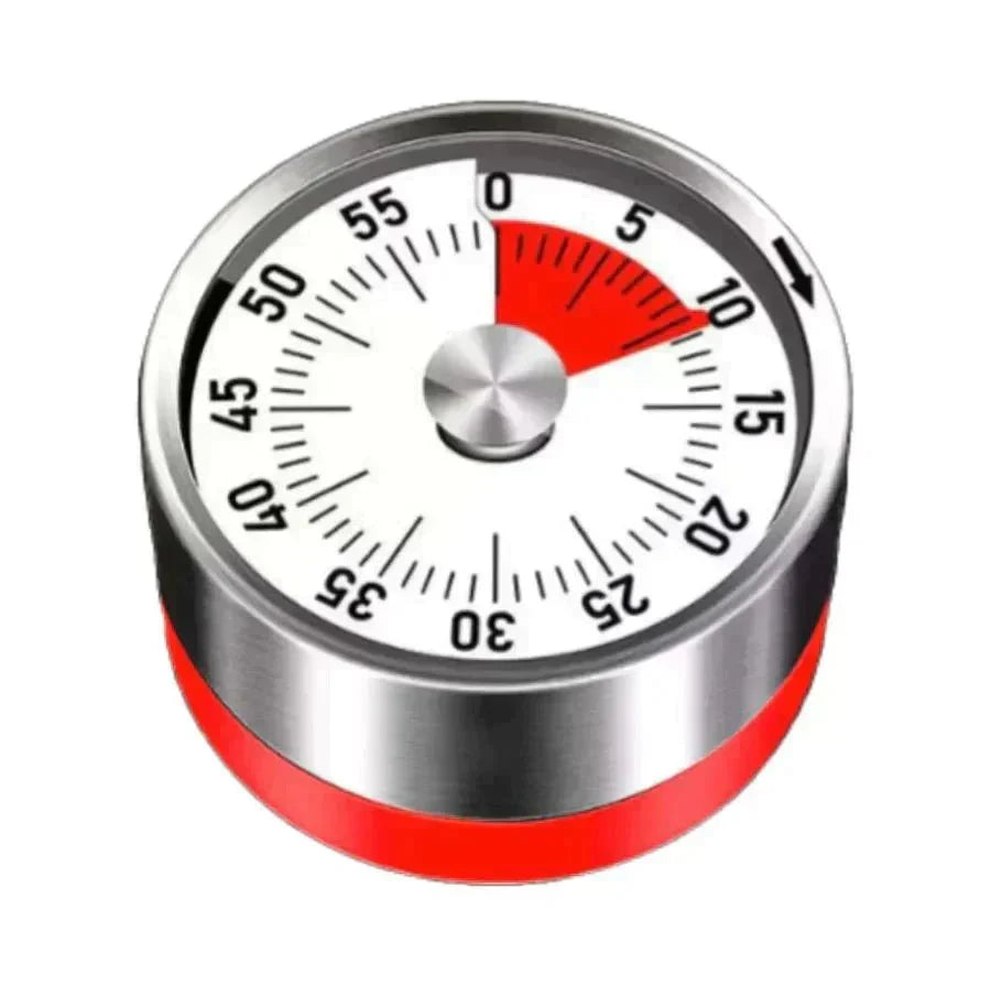 Mechanischer Küchentimer Edelstahl | Magnetische Rückseite ohne Batterien | Präzise Zeitmessung für Küche, Sport und Alltag 9