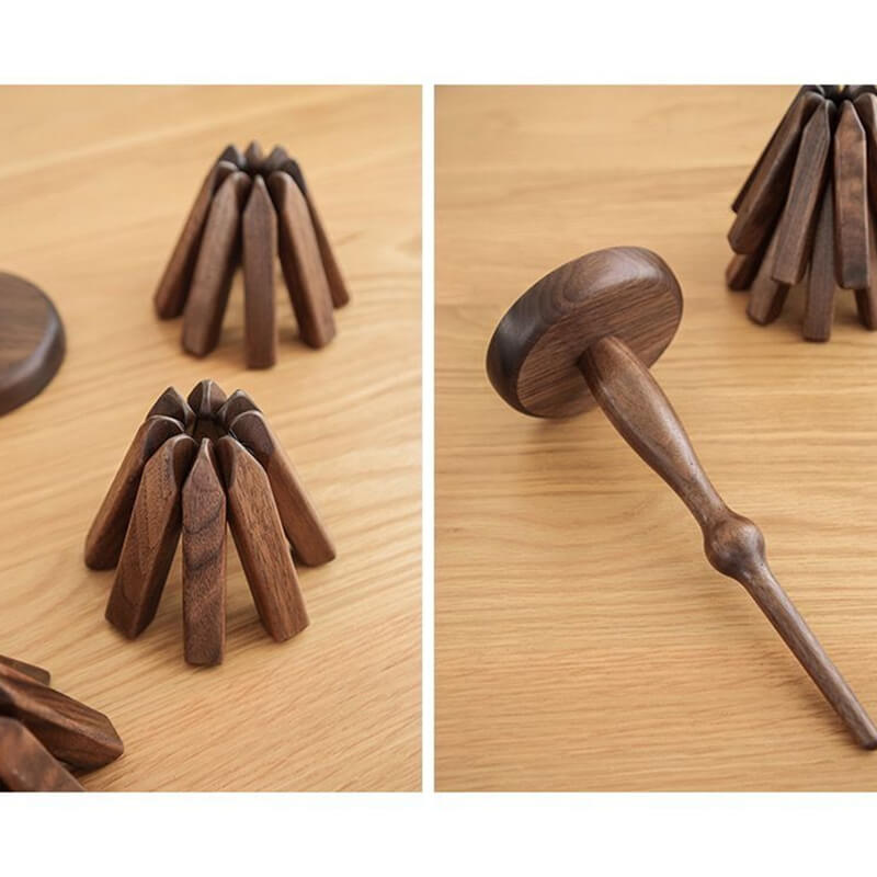 TableTree™ - Kunstvolles Tischset aus Nussbaumholz