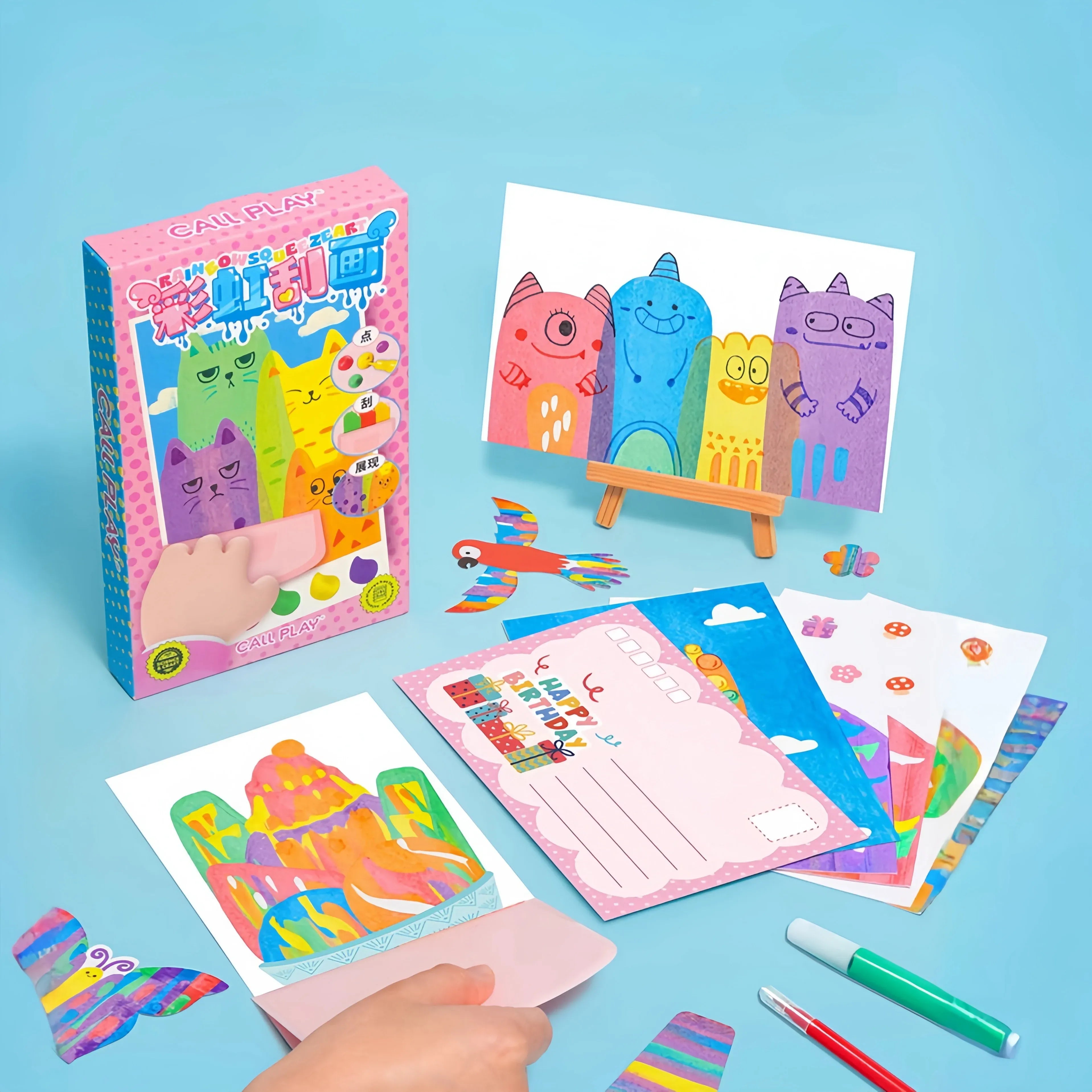 BuddyArt™ – Kreatives Schabemalkasten-Set