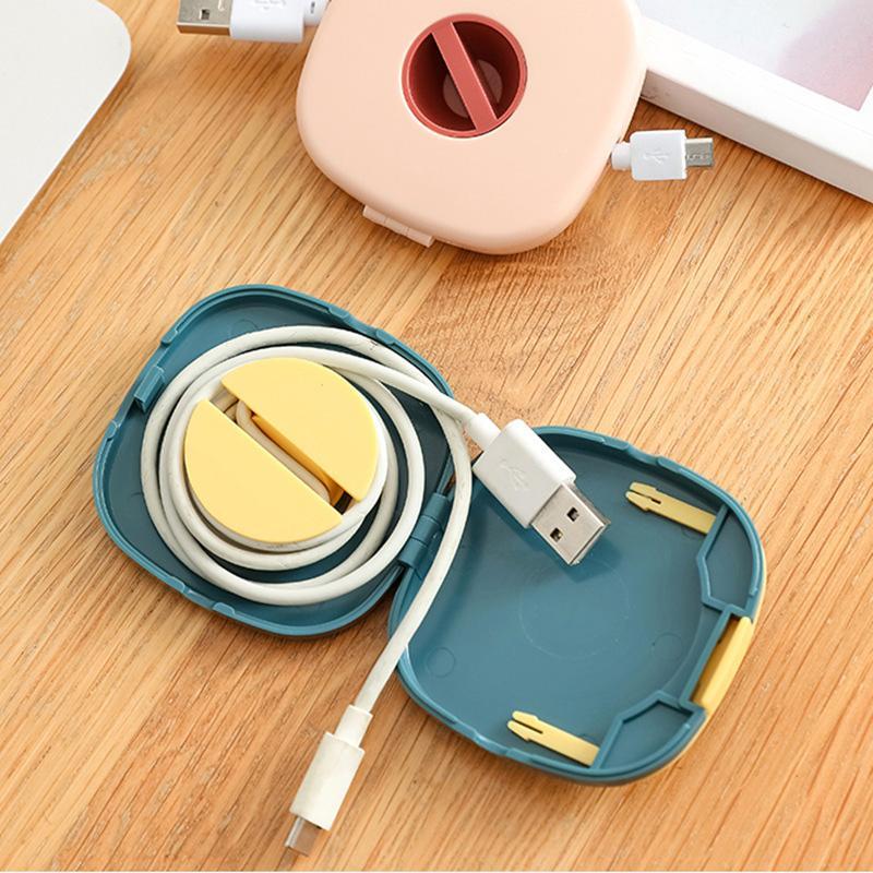 Kabelwickler mit Handyhalterung ABS | 2-in-1 Organizer für Ladekabel, Kopfhörer und USB-Kabel | Schützt vor Kabelbruch 4