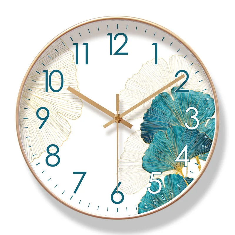 Geräuschlose Blumen-Wanduhr aus Kunststoff & Glas | 25 oder 30 cm, 6 Farbvarianten | Präzises Quarzwerk ohne Ticken 6