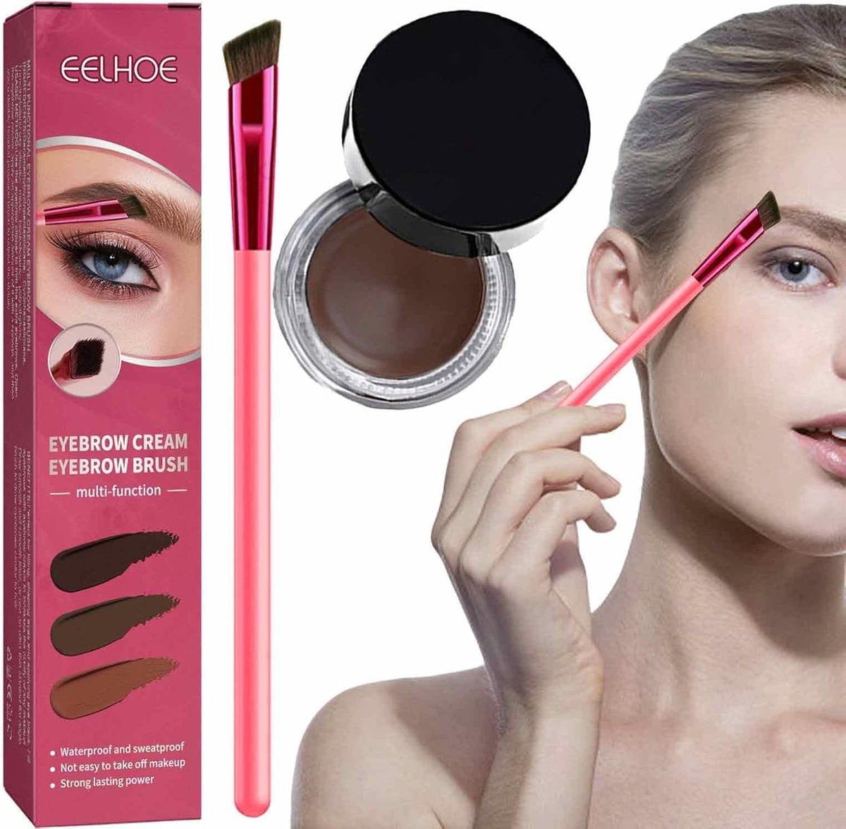 Augenbrauenbürste für Damen | Natürlicher Microblading-Effekt zuhause | Ultrafeine Borsten, wasserfest & langanhaltend 4