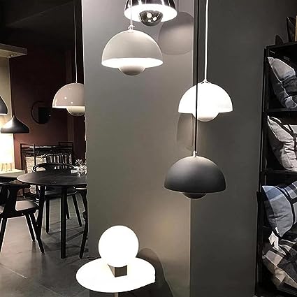 Halbkugel Pendelleuchte Metall | Nordisches Kuppel Design mit E27 Fassung | Gleichmäßiges Licht für Wohn- und Essbereich 10