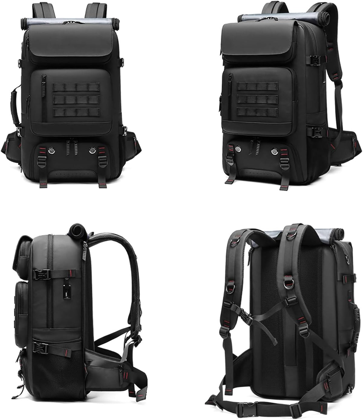 50L Reiserucksack Wasserdicht | Schuhfach & USB-Ladeanschluss | Laptopfach 17 Zoll, Diebstahlsicherer Reißverschluss 2