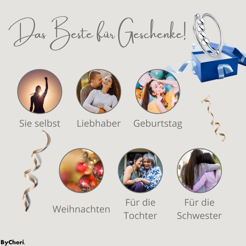 1+1 Gratis | CalmRing - Verstellbarer Angstring Stressabbau mit Stil und Gelassenheit