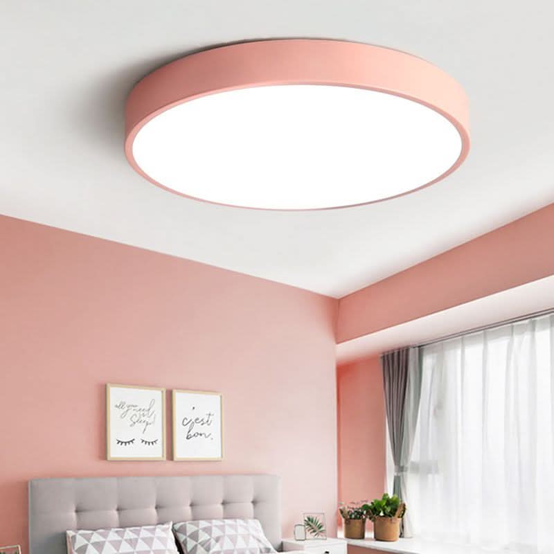 Runde LED Deckenleuchte aus Metall | Gleichmäßige Ausleuchtung für Wohnzimmer, Kinderzimmer, Büro | Energieeffizient Klasse A+ 6