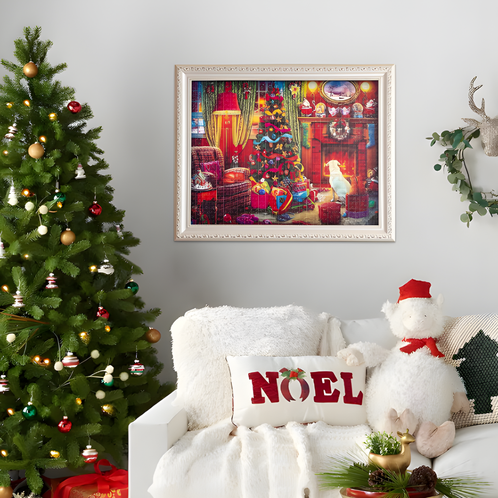 Adventskalender Puzzle Weihnachten | 1008 Teile in 24 Boxen | Robuster recycelbarer Karton, 70 x 50 cm, Familienspaß 8