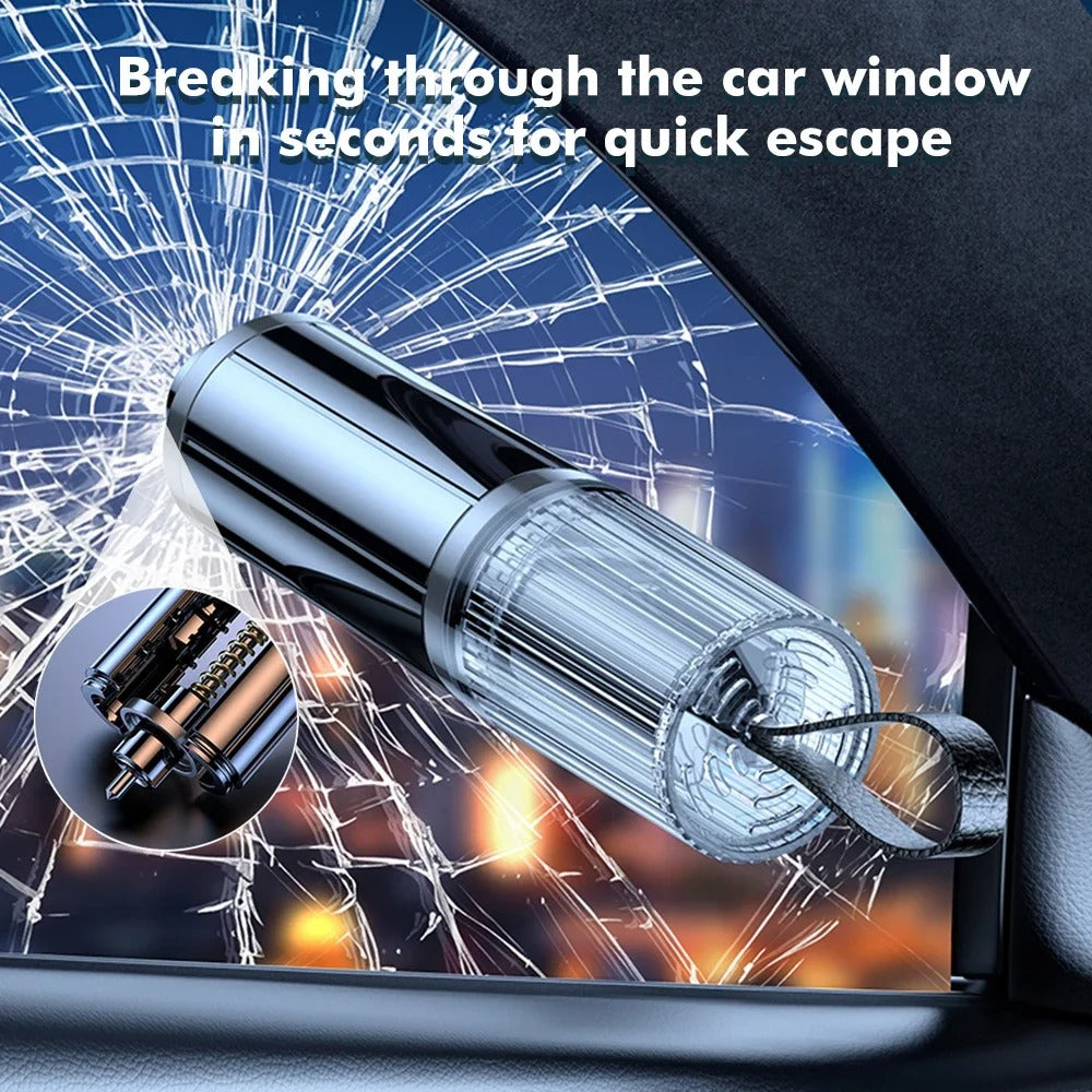 Auto-Notfallwerkzeug 2-in-1 | Fensterbrecher & Gurtschneider | Federbelastete Klinge, rutschfester Griff, kompaktes Design 5