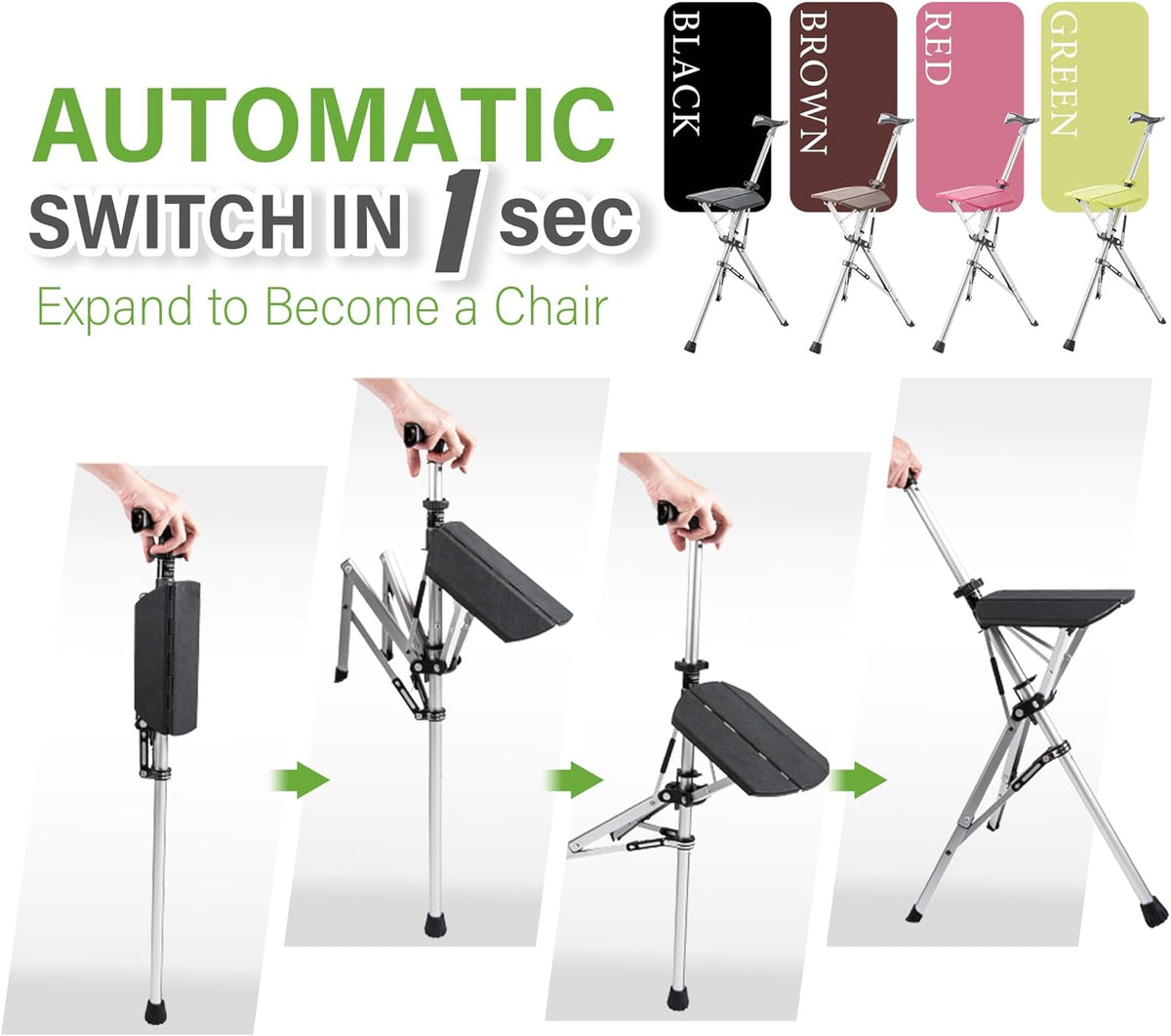 TaDa™ – Ein Sitzstock mit eingebautem Komfort für überall