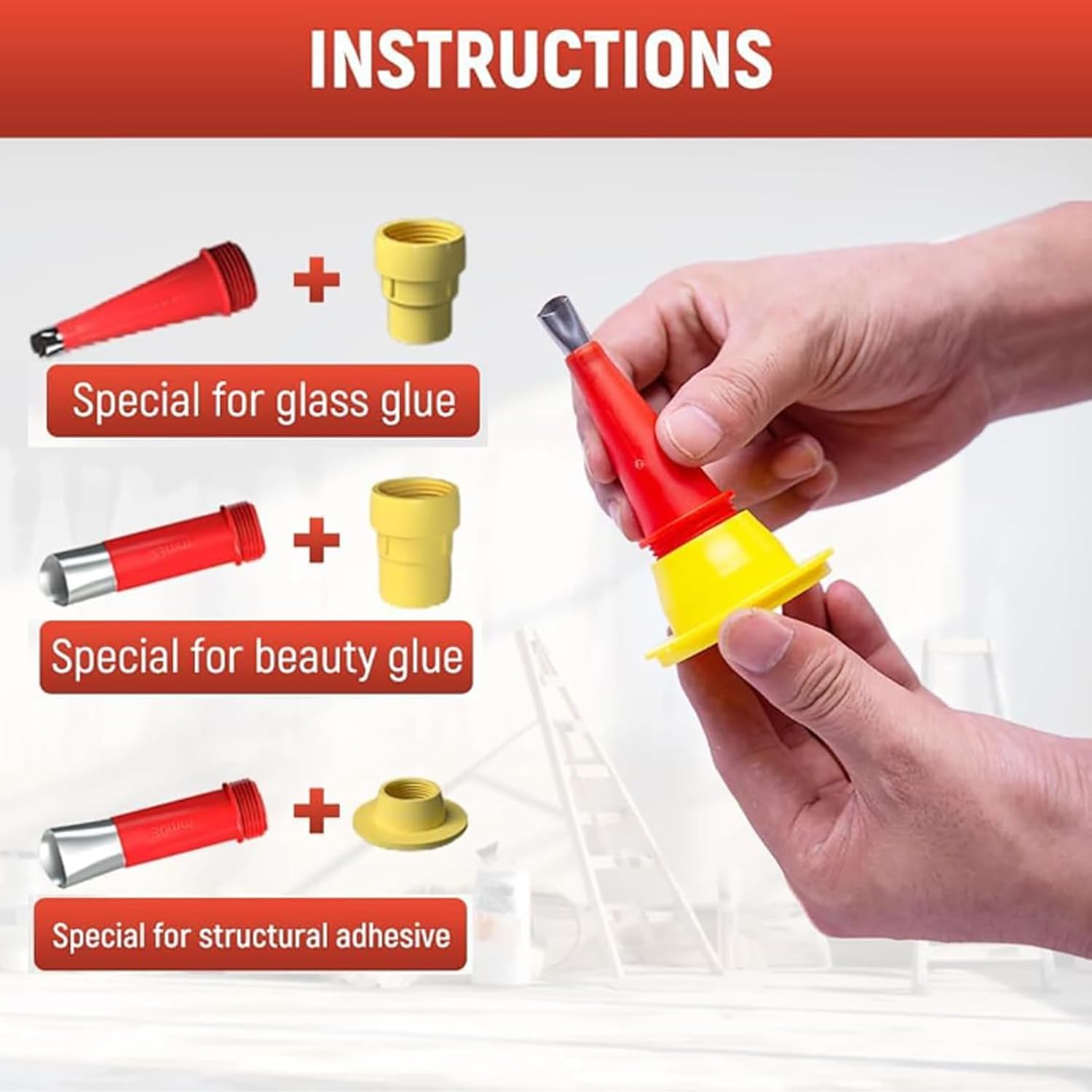 CaulkerPro™ – Universelles integriertes Gummidüsen-Werkzeugset