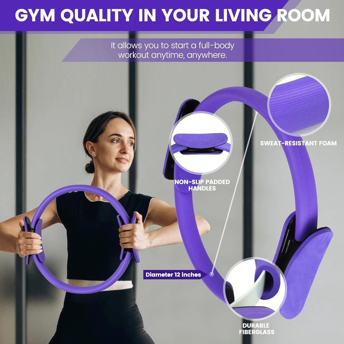 Pilates-Set 9-teilig | Ring, Ball & Widerstandsbänder 2