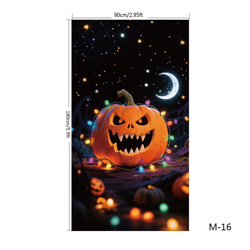 Halloween-Türdekoration Türbehang Eingangstür mit Schnellmontage