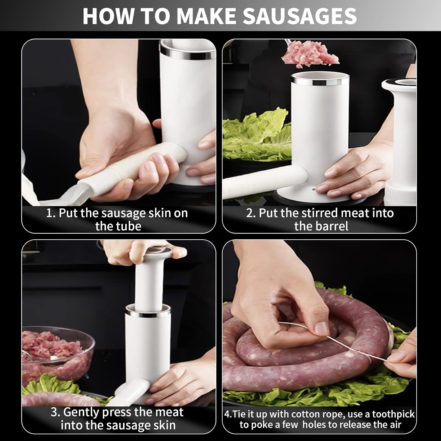 SausageMaker™ – Machen Sie hausgemachte Würstchen und Frikadellen