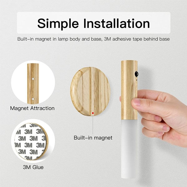WallyLight™ – Wiederaufladbare Wandleuchte mit Bewegungssensor