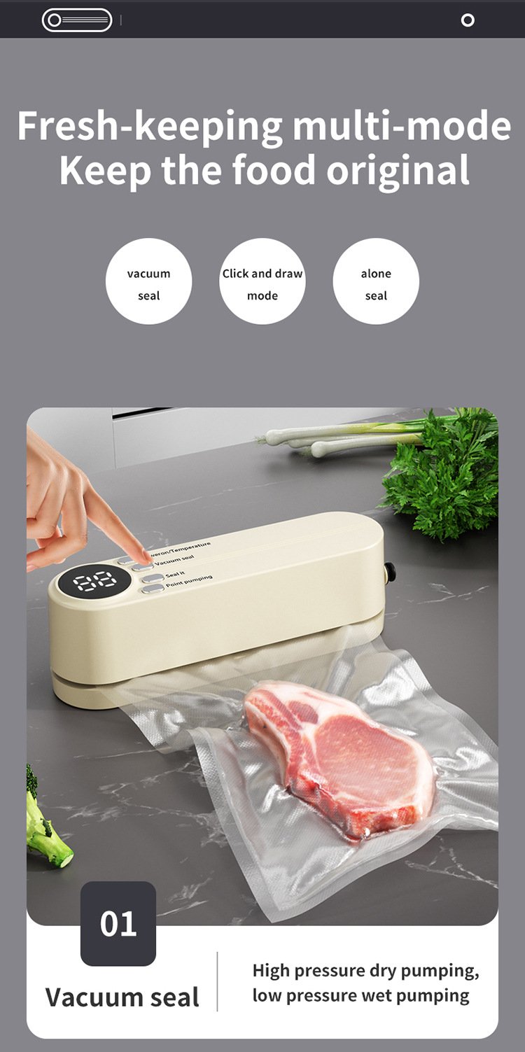 Kabelloses Mini-Vakuumiergerät Akkubetrieben für Sous-Vide 17