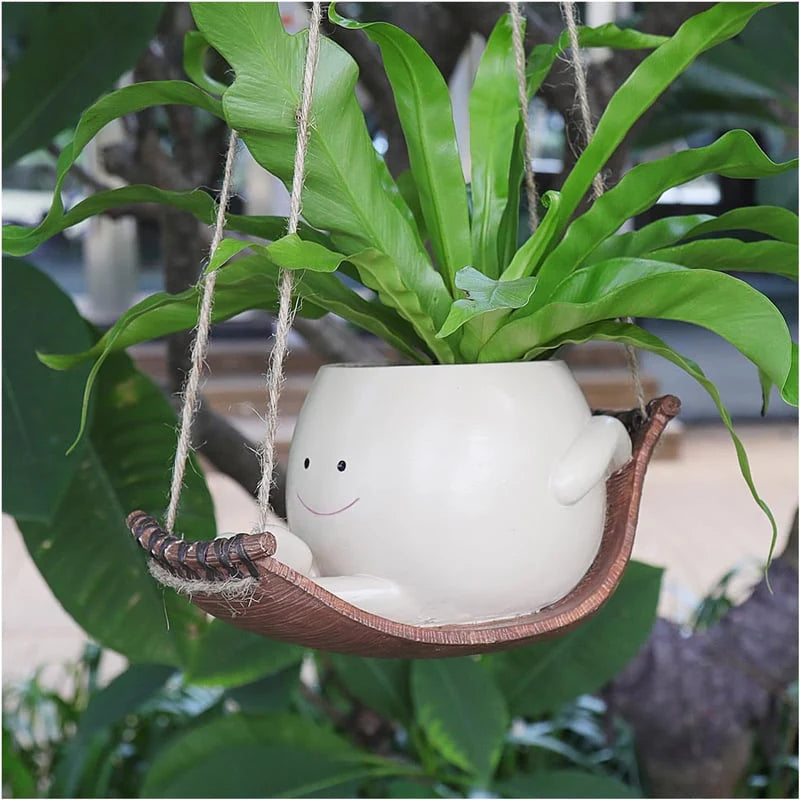 SlingGarten™ - Fröhlicher Blumentopf mit Gesicht