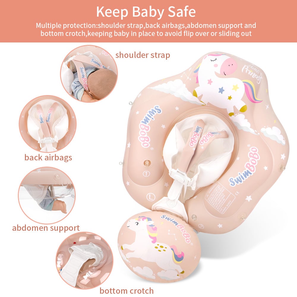 AquaFloaty™  – Baby-Schwimmring mit Sonnendach, tragbar und leicht aufzublasen