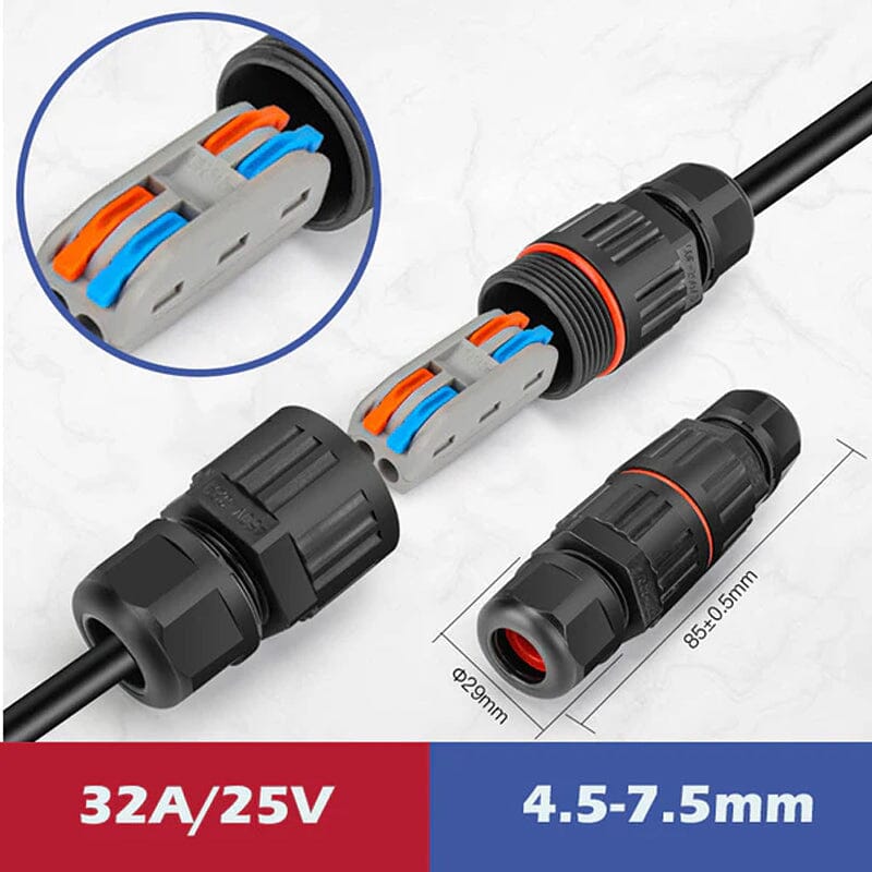 Wasserdichter Kabelverbinder Kunststoff | 0,08–4 mm² Querschnitt, Steckbar | Schützt Außenkabel vor Feuchtigkeit und Kurzschluss 14