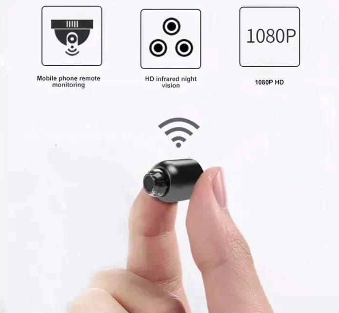 Mini WLAN Überwachungskamera 1080P Full HD | Nachtsicht bis 10 m, 120° Weitwinkel | 2er Set inkl. 32GB SD-Karte & Zubehör 2