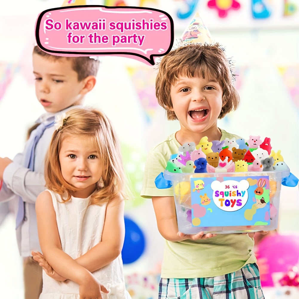 Squishy-Tier-Spielzeug-Set 36-teilig | Ungiftiges Silikon | Für Party, Klassenzimmer, Ostern und Geschenke geeignet 4