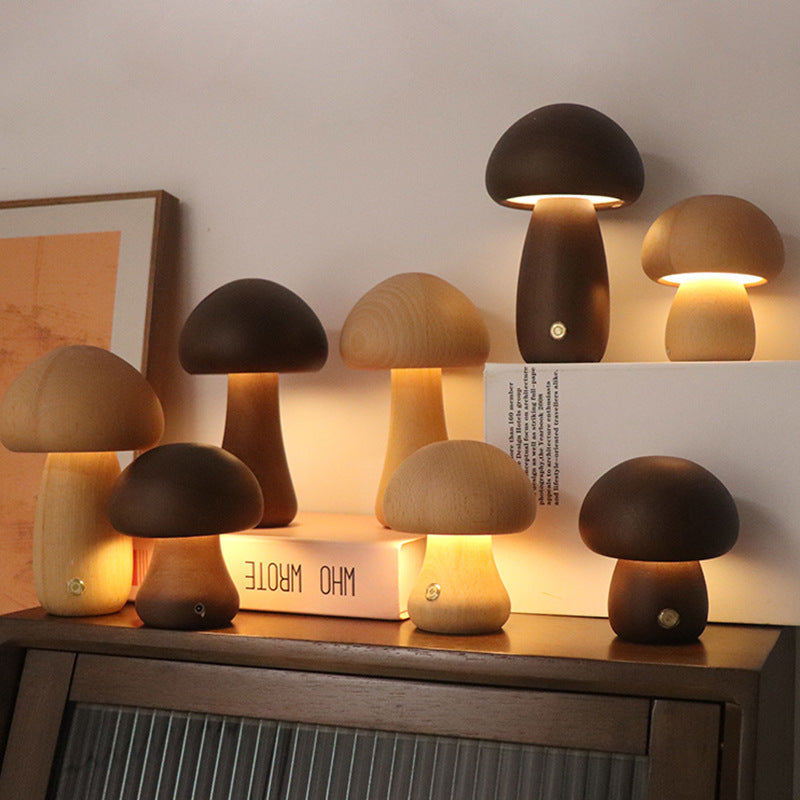Shroomy™ - Kabellose LED-Holzpilzlampe