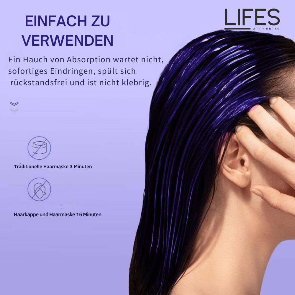 GlowHair™ – Haarmaske gegen Gelb- und Messingtöne