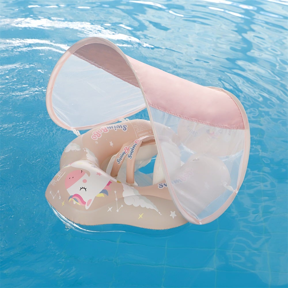 AquaFloaty™  – Baby-Schwimmring mit Sonnendach, tragbar und leicht aufzublasen