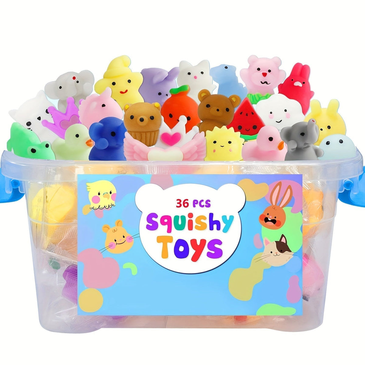 Squishy-Tier-Spielzeug-Set 36-teilig | Ungiftiges Silikon | Für Party, Klassenzimmer, Ostern und Geschenke geeignet 1