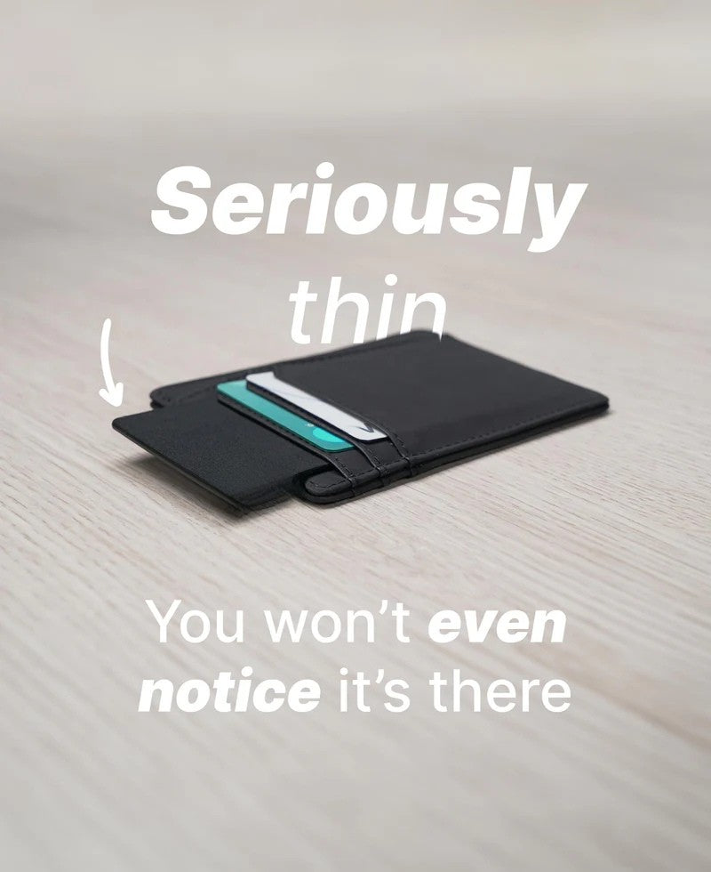 Smart Wallet Tracker-Karte Ultradünn 1,6 mm | Kabelloses Laden, 100 m Reichweite | 5 Monate Akku, Google Find Hub 3