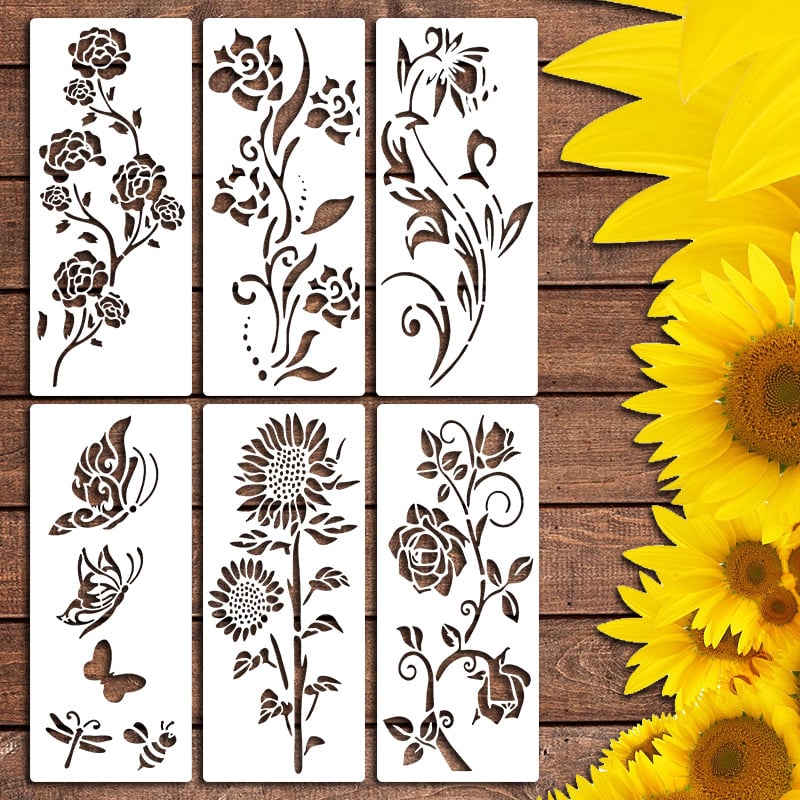 PaintBlossom™ – DIY-Blumenwandschablonen-Set für die Dekoration von Haus und Garten