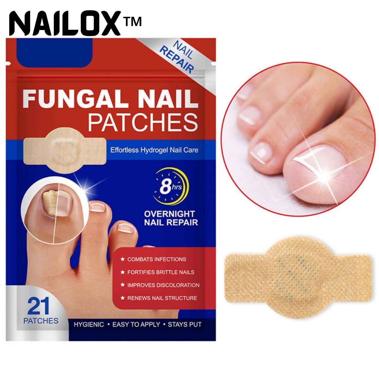 1+1 Gratis | Nailoxx™ – Diskrete antimykotische Nagelpflaster
