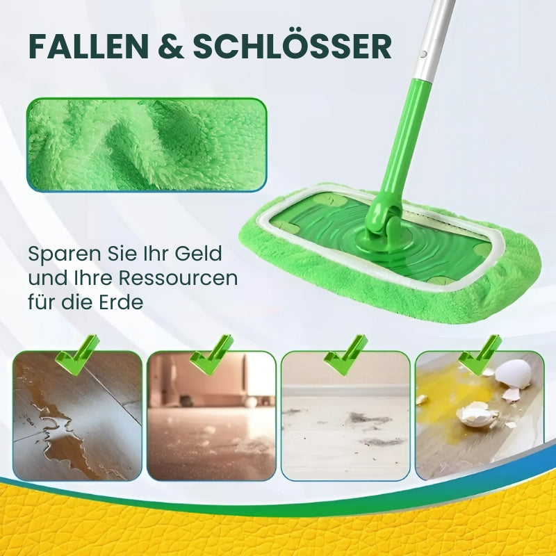 2+2 Gratis | MopClean™ – Wiederverwendbare, umweltfreundliche Mopp-Köpfe